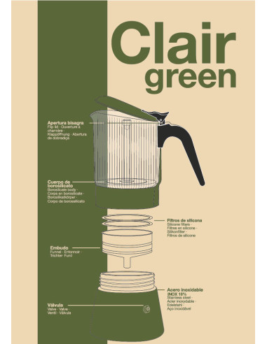 Cafetière Clair Green