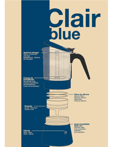 Cafetière Clair Blue